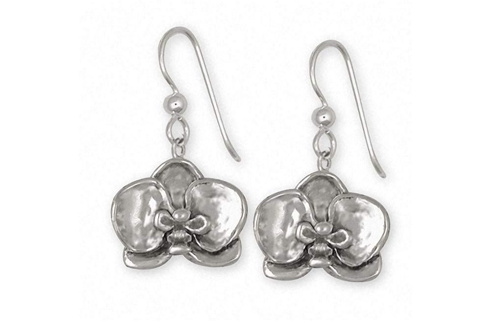 Orchid Charms Orchid Earrings Sterling Silver Flower Jewelry Orchid jewelry