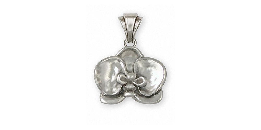 Orchid Charms Orchid Pendant Sterling Silver Flower Jewelry Orchid jewelry