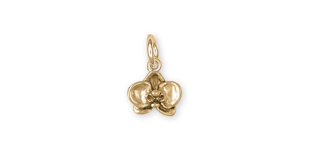 Orchid Charms Orchid Charm 14k Gold Flower Jewelry Orchid jewelry