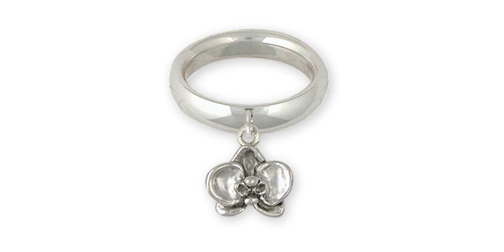 Orchid Charms Orchid Ring Sterling Silver Flower Jewelry Orchid jewelry