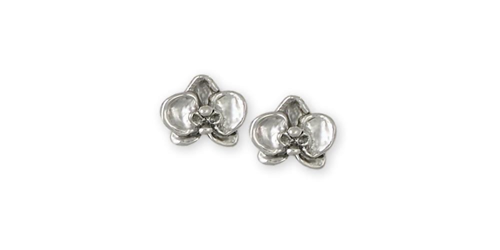 Orchid Charms Orchid Earrings Sterling Silver Flower Jewelry Orchid jewelry