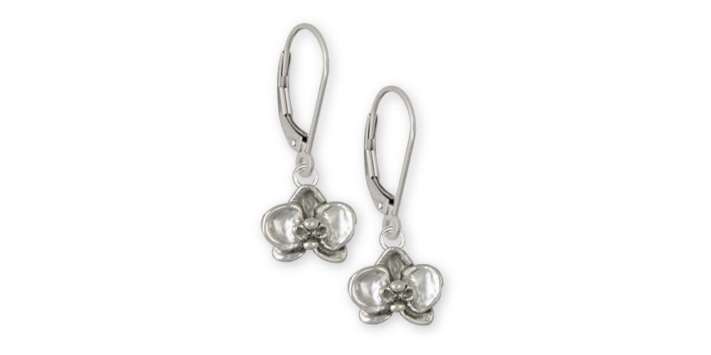 Orchid Charms Orchid Earrings Sterling Silver Flower Jewelry Orchid jewelry