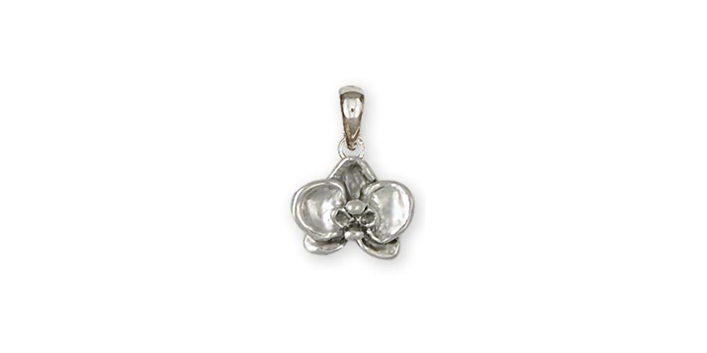 Orchid Charms Orchid Pendant Sterling Silver Flower Jewelry Orchid jewelry