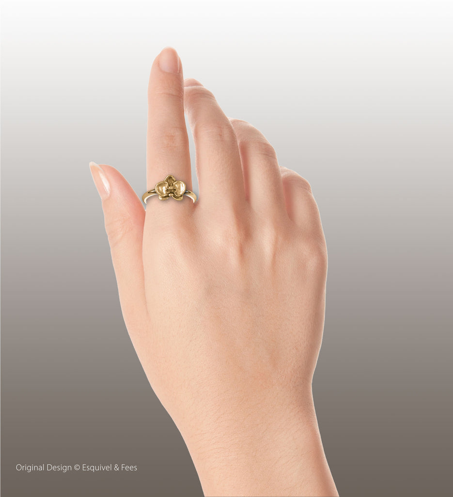 Orchid Jewelry 14k Gold Handmade Orchid Ring  OR32X-RG