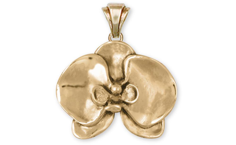 Orchid Charms Orchid Pendant 14k Gold Flower Jewelry Orchid jewelry