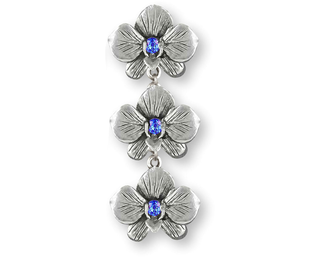 Orchid Charms Orchid Pendant Sterling Silver Orchid Flower Birthstone Jewelry Orchid jewelry