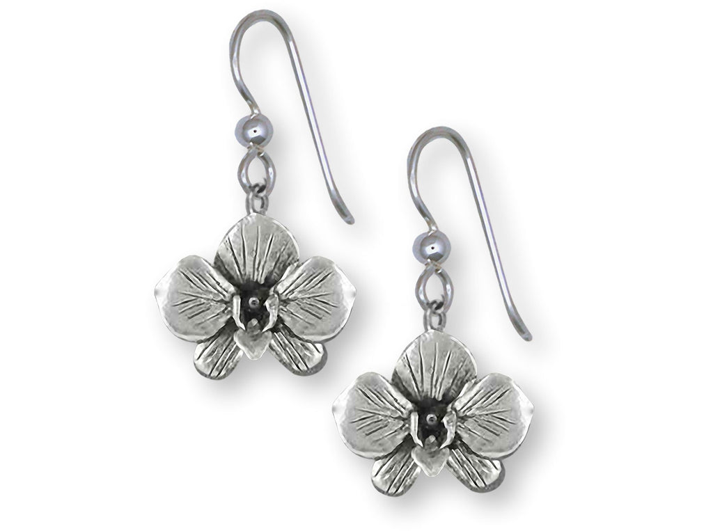 Orchid Charms Orchid Earrings Sterling Silver Orchid Flower Jewelry Orchid jewelry