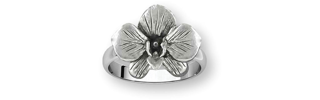 Orchid Charms Orchid Ring Sterling Silver Orchid Flower Jewelry Orchid jewelry