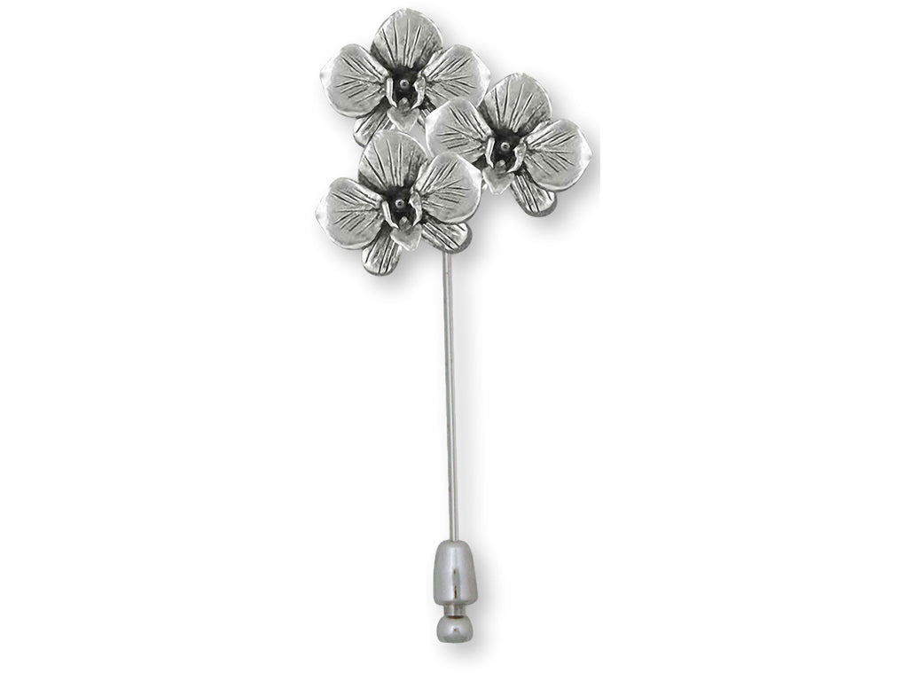 Orchid Charms Orchid Brooch Pin Sterling Silver Orchid Flower Jewelry Orchid jewelry