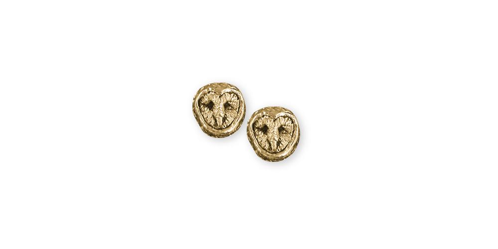 Barn Owl Charms Barn Owl Earrings 14k Gold Owl Jewelry Barn Owl jewelry