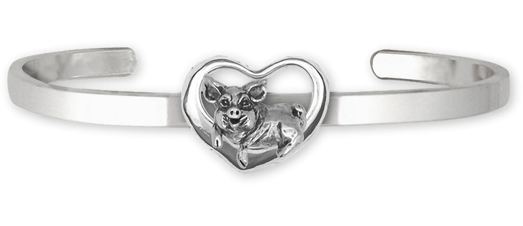 Pig Charms Pig Bracelet Sterling Silver Pig Jewelry Pig jewelry
