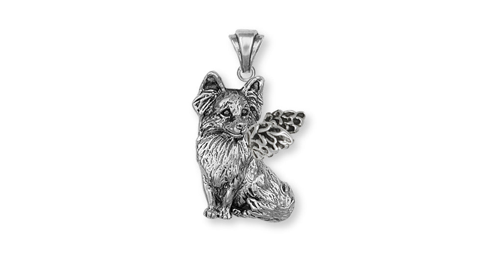 Papillon Angel Dog Pendant Sterling Silver, Esquivel and Fees