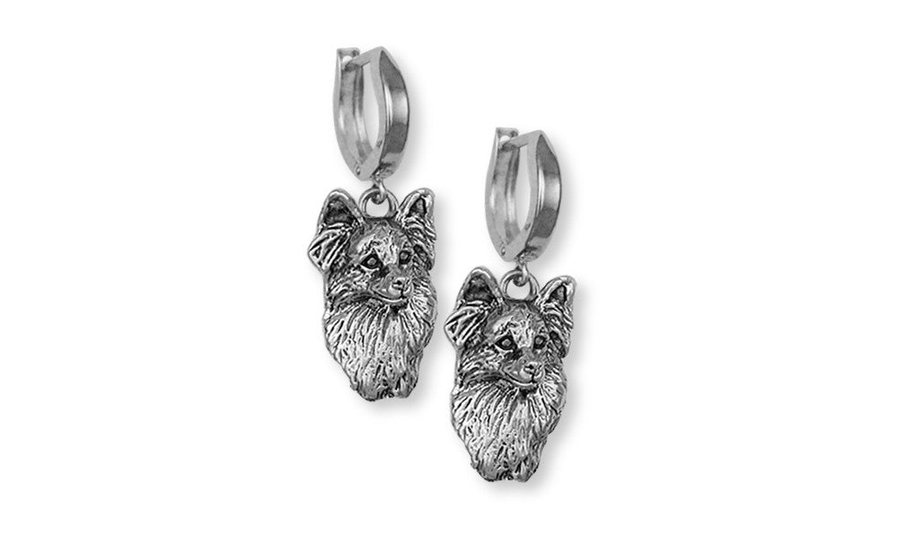 Papillon Dog Earrings Sterling Silver, Esquivel and Fees