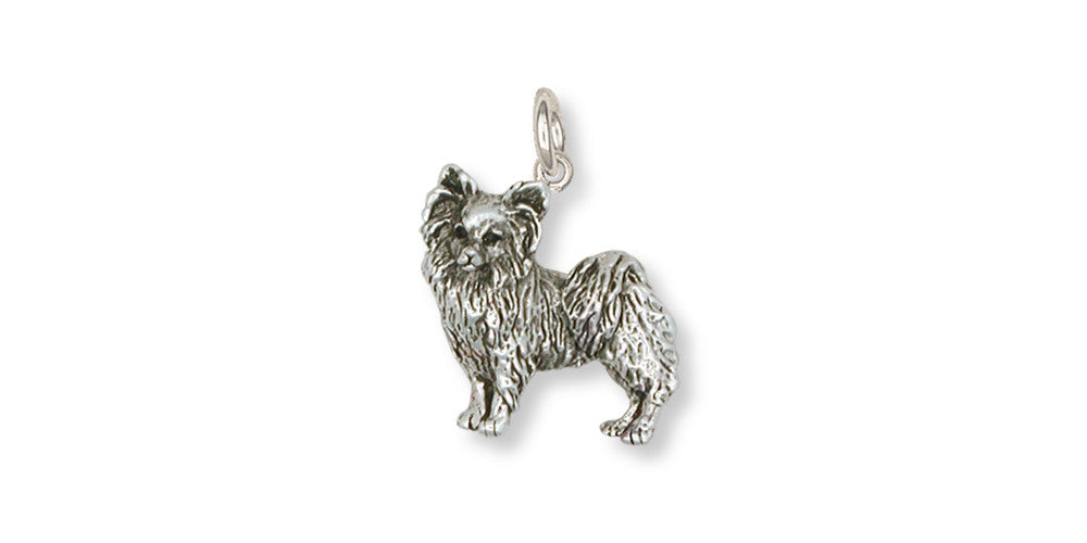 Papillon Charms Papillon Charm Sterling Silver Dog Jewelry Papillon jewelry