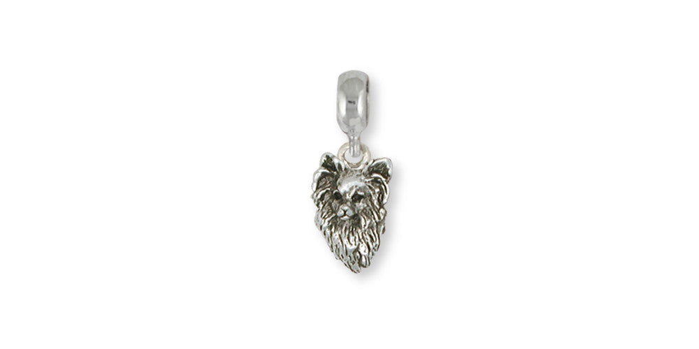 Papillon Charms Papillon Charm Slide Sterling Silver Dog Jewelry Papillon jewelry