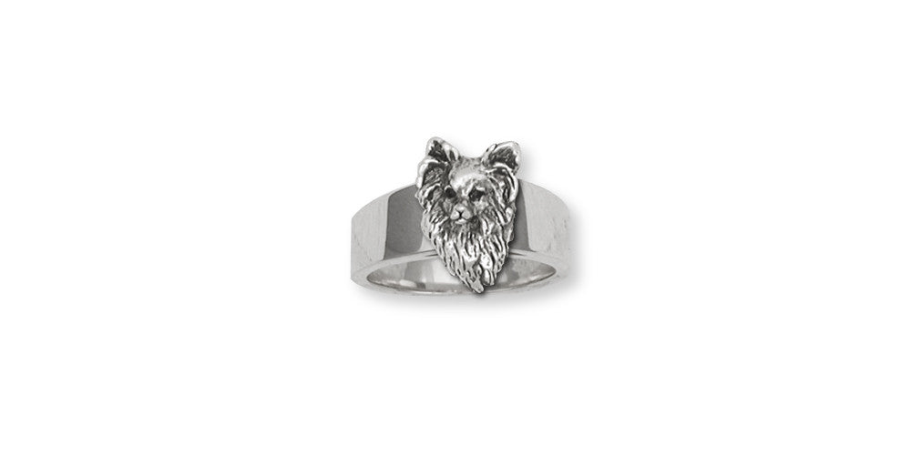 Papillon Charms Papillon Ring Sterling Silver Dog Jewelry Papillon jewelry