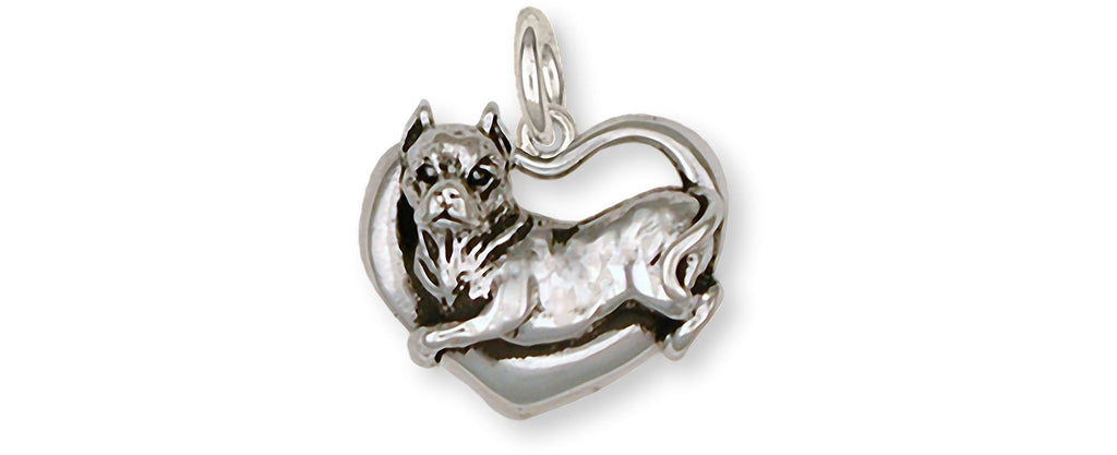 Pit Bull Charms Pit Bull Charm Sterling Silver Pit Bull Jewelry Pit Bull jewelry