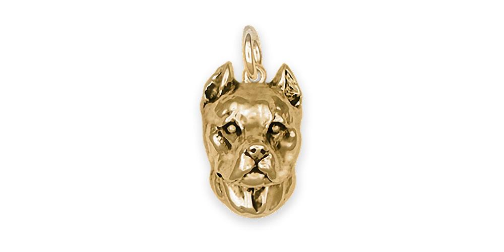 Pit Bull Charms Pit Bull Charm 14k Gold Pit Bull Jewelry Pit Bull jewelry