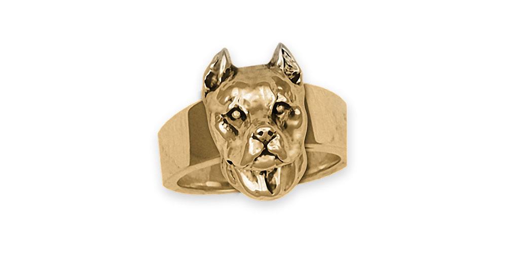 Pit Bull Charms Pit Bull Ring 14k Gold Pit Bull Jewelry Pit Bull jewelry