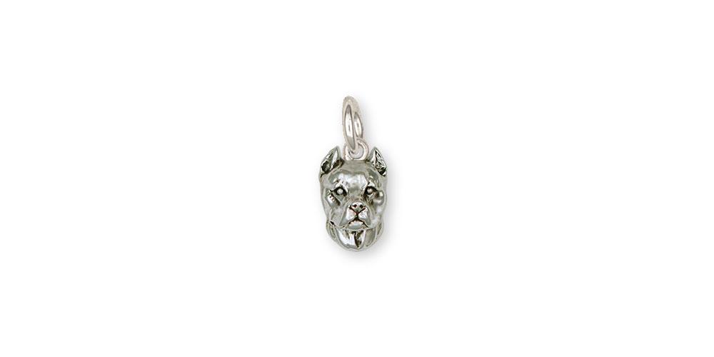 Pit Bull Charms Pit Bull Charm Sterling Silver Pit Bull Jewelry Pit Bull jewelry