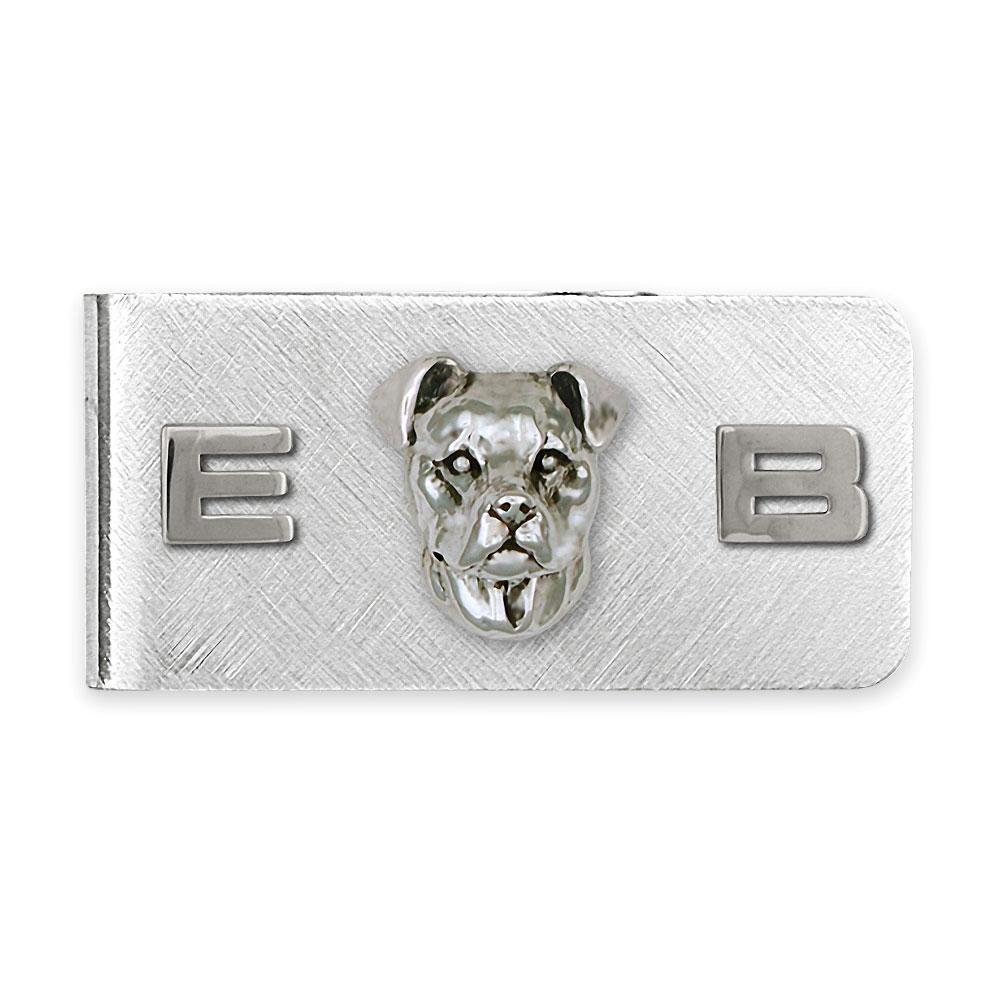 Pit Bull Charms Pit Bull Money Clip Sterling Silver And Stainless Steel Pit Bull Jewelry Pit Bull jewelry