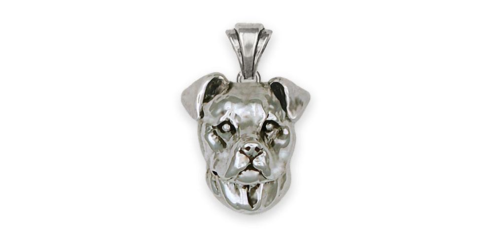 Pit Bull Charms Pit Bull Pendant Sterling Silver Pit Bull Jewelry Pit Bull jewelry