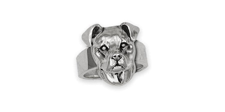 Pit Bull Jewelry Sterling good Silver Handmade Pit Bull Tie Tack PT16-TT