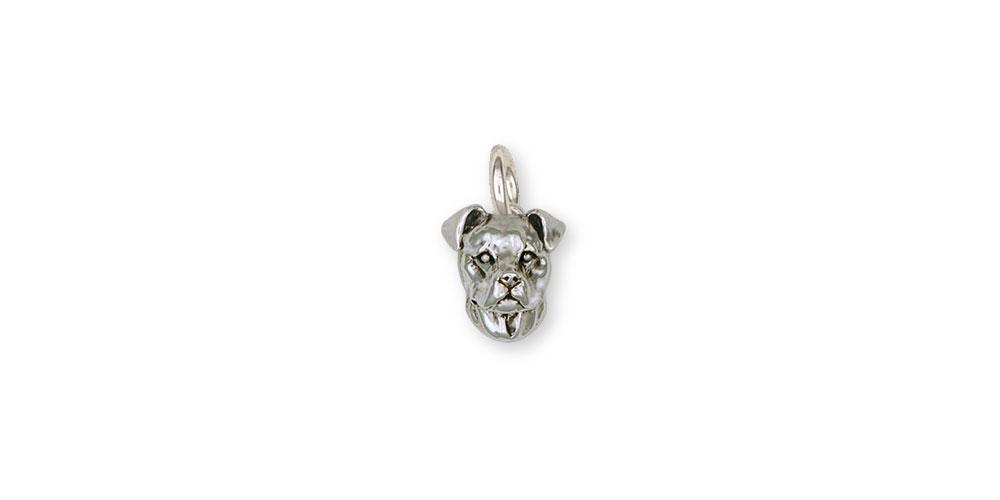 Pit Bull Charms Pit Bull Charm Sterling Silver Pit Bull Jewelry Pit Bull jewelry