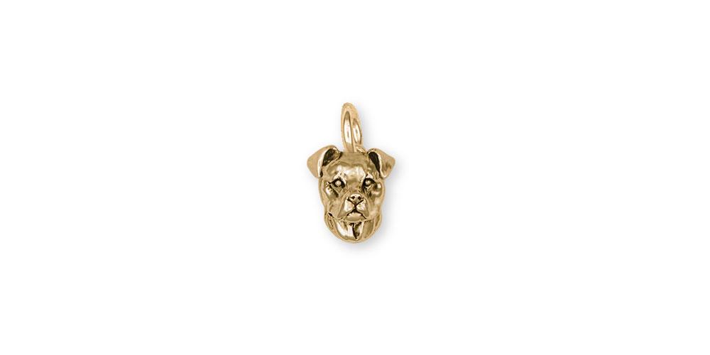 Pit Bull Charms Pit Bull Charm 14k Gold Pit Bull Jewelry Pit Bull jewelry