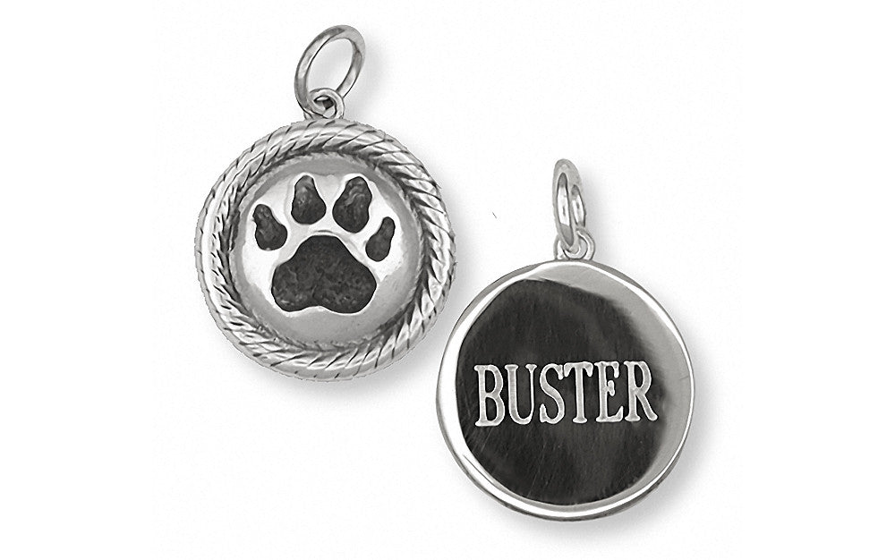 Dog Paw Charms Dog Paw Charm Sterling Silver Dog Jewelry Dog Paw jewelry