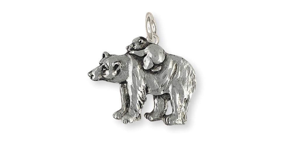 Polar Bear Charms Polar Bear Charm Sterling Silver Polar Bear And Cub Jewelry Polar Bear jewelry