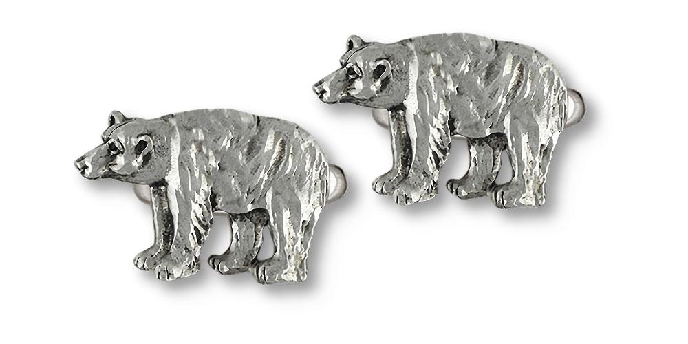 Polar Bear Charms Polar Bear Cufflinks Sterling Silver Polar Bear Jewelry Polar Bear jewelry