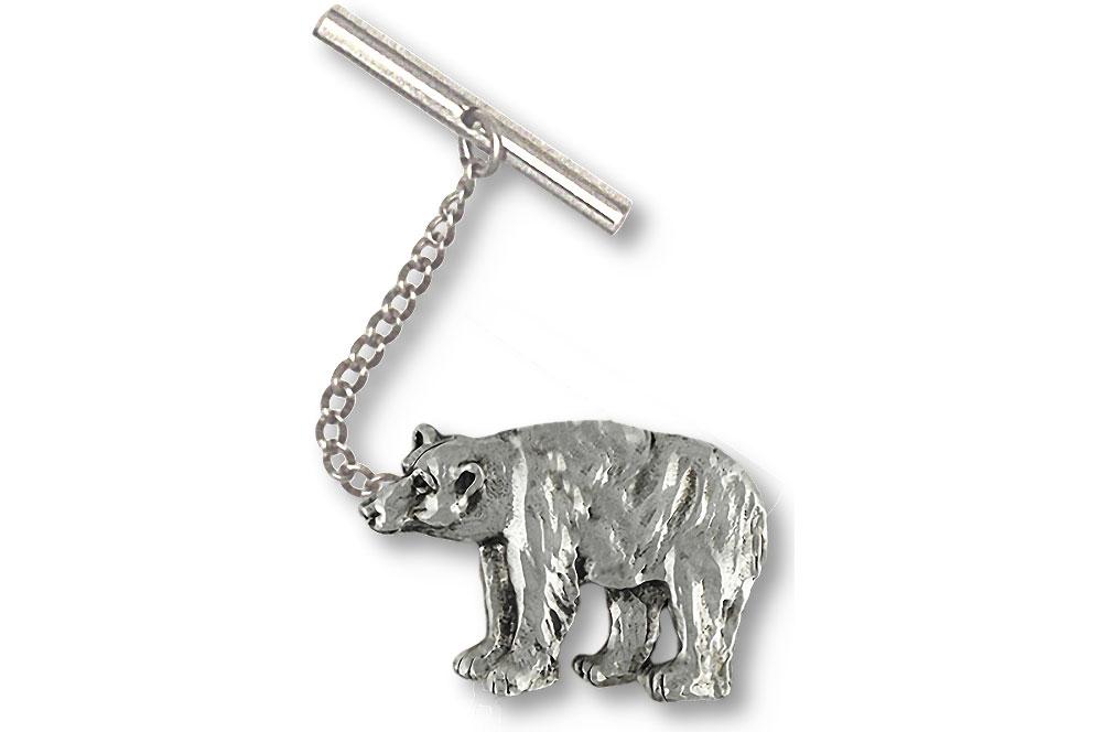 Polar Bear Charms Polar Bear Tie Tack Sterling Silver Polar Bear Jewelry Polar Bear jewelry