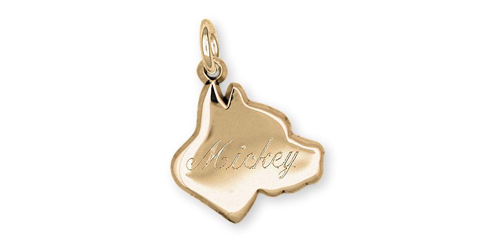 Pit Bull Charms Pit Bull Charm 14k Gold Pit Bull Jewelry Pit Bull jewelry