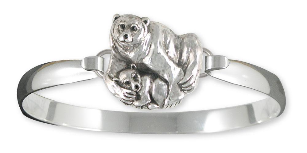 Polar Bear Charms Polar Bear Bracelet Sterling Silver Polar Bear And Cubs Jewelry Polar Bear jewelry