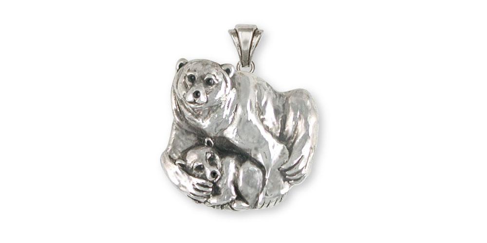 Polar Bear Charms Polar Bear Pendant Sterling Silver Polar Bear And Cub Jewelry Polar Bear jewelry