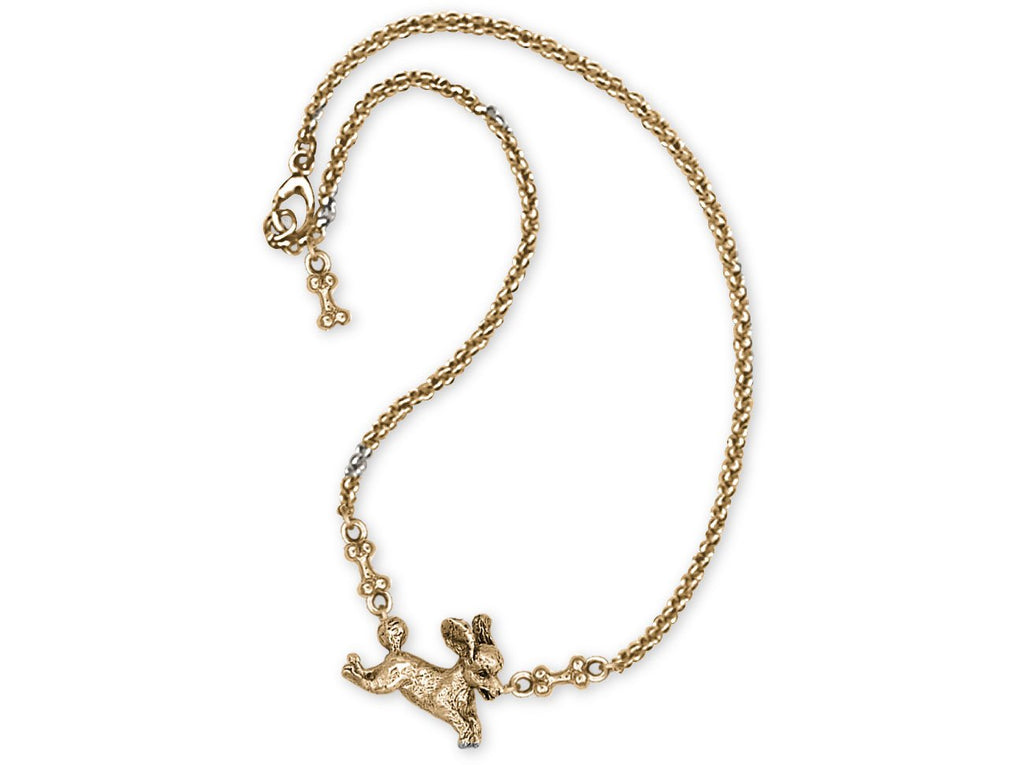 Poodle Charms Poodle Ankle Bracelet 14k Gold Poodle Jewelry Poodle jewelry