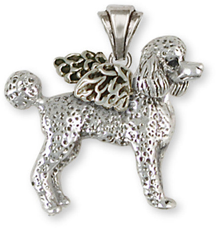 Poodle Angel Pendant Handmade Sterling Silver Dog Jewelry PD52A-P