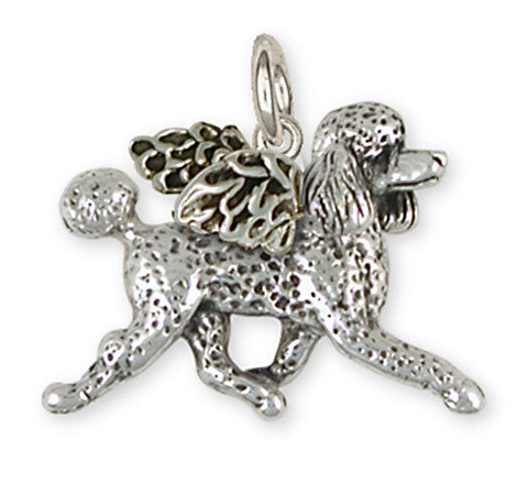 Poodle Angel Charm Handmade Sterling Silver Dog Jewelry PD53A-C
