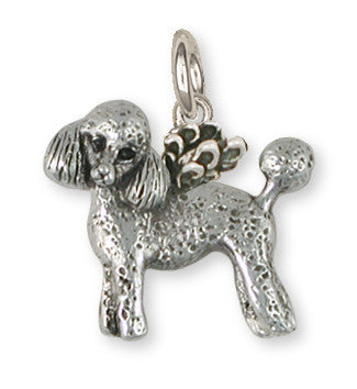 Poodle Angel Charm Handmade Sterling Silver Dog Jewelry PD55A-C
