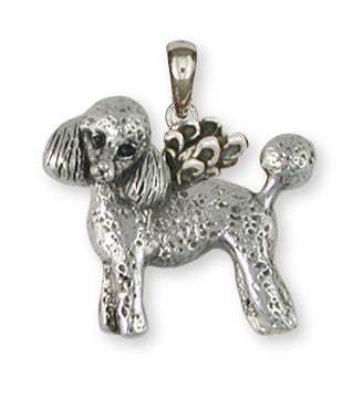 Poodle Angel Pendant Handmade Sterling Silver Dog Jewelry PD55A-P