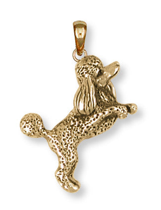 Poodle Pendant 14k Yellow Gold Vermeil Dog Jewelry PD58-PVM