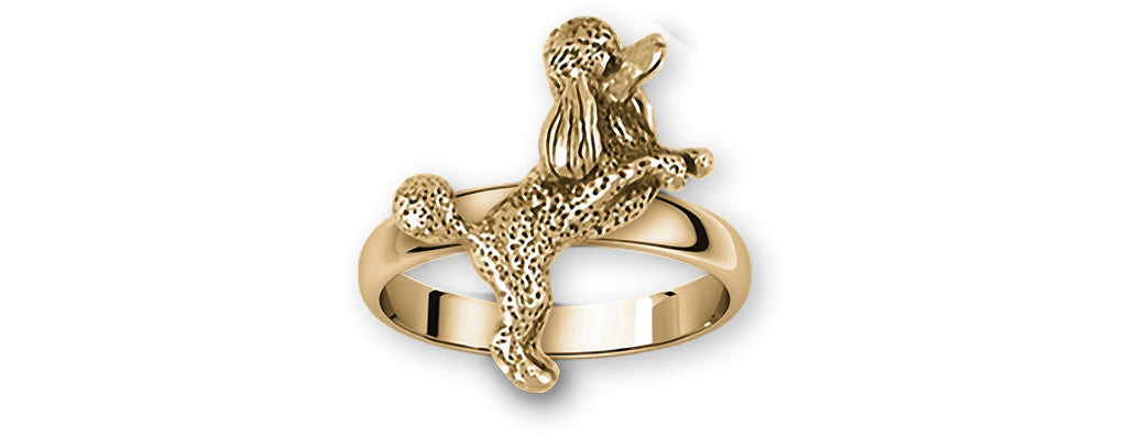 Poodle Charms Poodle Ring 14k Yellow Gold Poodle Jewelry Poodle jewelry