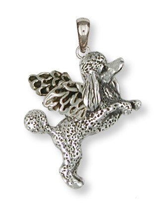 Poodle Angel Pendant Handmade Sterling Silver Dog Jewelry PD58A-P