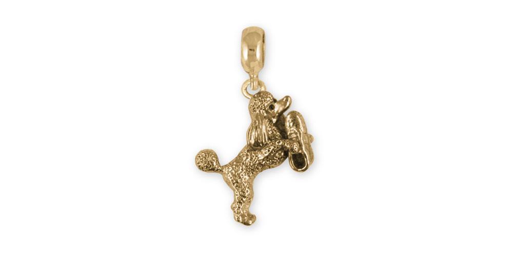 Poodle With Shoe Charms Poodle With Shoe Charm Slide 14k Gold Poodle Jewelry Poodle With Shoe jewelry