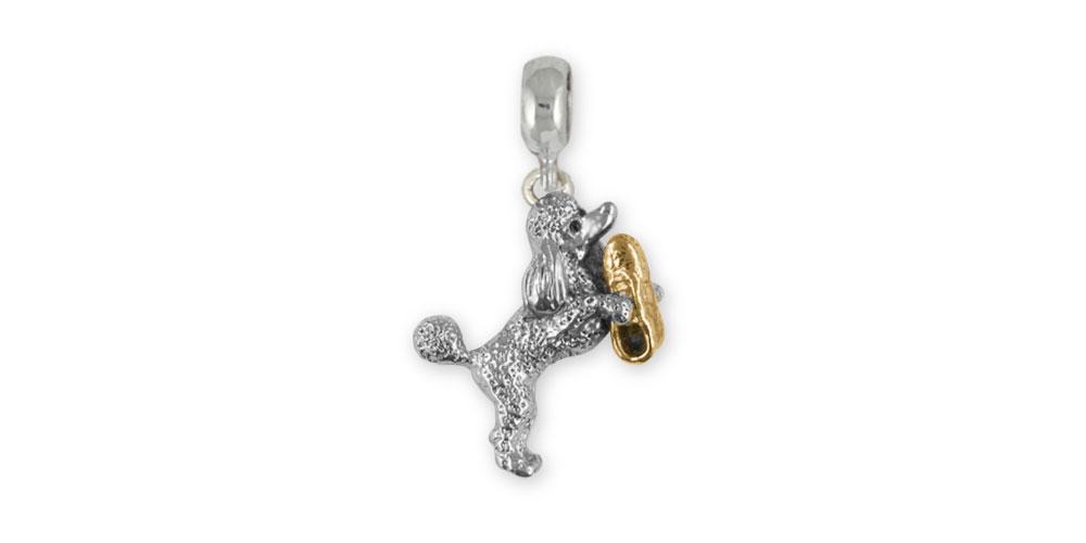 Poodle With Shoe Charms Poodle With Shoe Charm Slide Silver And 14k Gold Poodle Jewelry Poodle With Shoe jewelry