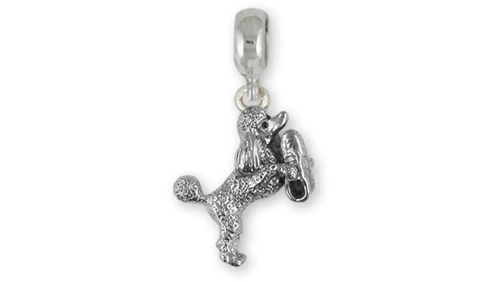 Poodle Charms Poodle Charm Slide Sterling Silver Poodle With Shoe Jewelry Poodle jewelry