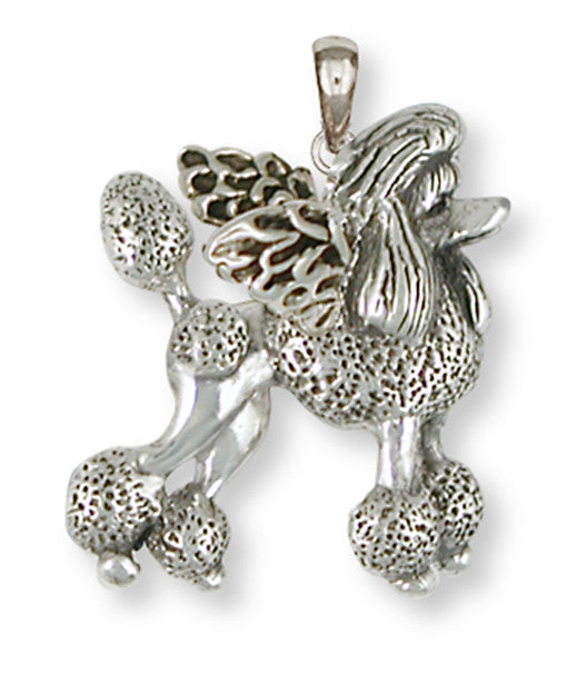 Poodle Angel Charms Poodle Angel Pendant Handmade Sterling Silver Dog Jewelry Poodle Angel jewelry