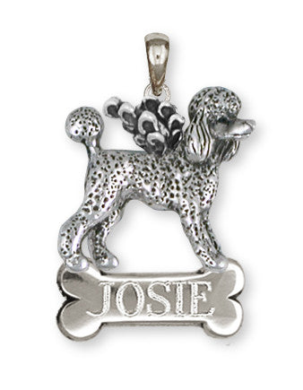 Poodle Angel Pendant Handmade Sterling Silver Dog Jewelry PD61A-NP