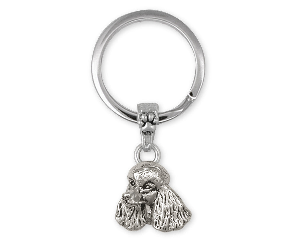 Poodle Charms Poodle Key Ring Sterling Silver Dog Jewelry Poodle jewelry